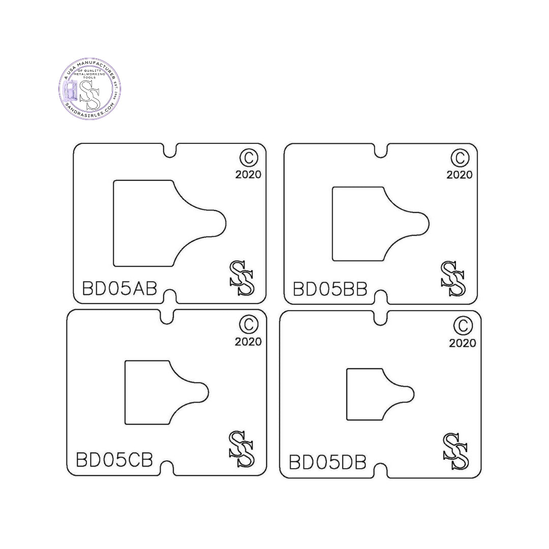 SS BLANKING DIE 3 PIECE SET BD05 COW TAG